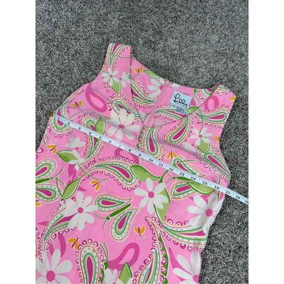 Vintage Lilly Pulitzer Silk Anna Dress Sheath Mini Sleeveless Pink Paisley 8 - Picture 5 of 11